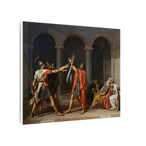 The Oath of the Horatii Canvas Print by Jacques-Louis David, Neoclassical Wall Art, Famous Painting, Ready to Hang image 14