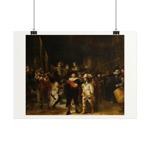 The Night Watch Print by Rembrandt, Dutch Golden Age Art Poster, Famous Painting Wall Art, A4 A3 A2, Printed in EU image 2