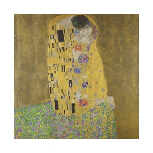 The Kiss Canvas Print by Gustav Klimt, Art Nouveau Wall Art, Famous Painting, Ready to Hang image 5