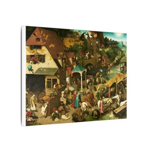 Netherlandish Proverbs Canvas Print by Pieter Brueghel the Elder, Flemish Wall Art, Famous Painting, Ready to Hang image 2