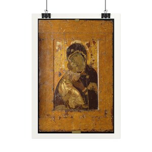 Theotokos of Vladimir Print, Byzantine Art Poster, Famous Painting Wall Art, A4 A3, Printed in EU image 2