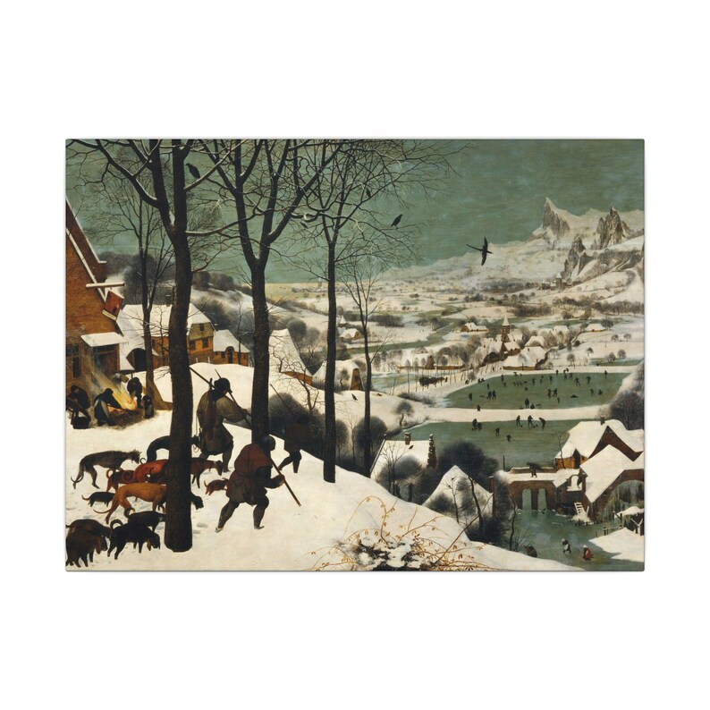 The Hunters in the Snow Canvas Print by Pieter Brueghel the Elder, Flemish Wall Art, Famous Painting, Ready to Hang image 9
