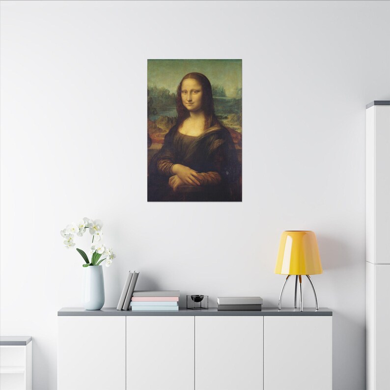 Mona Lisa Canvas Print by Leonardo da Vinci, Renaissance Wall Art, Famous Painting, Ready to Hang image 8