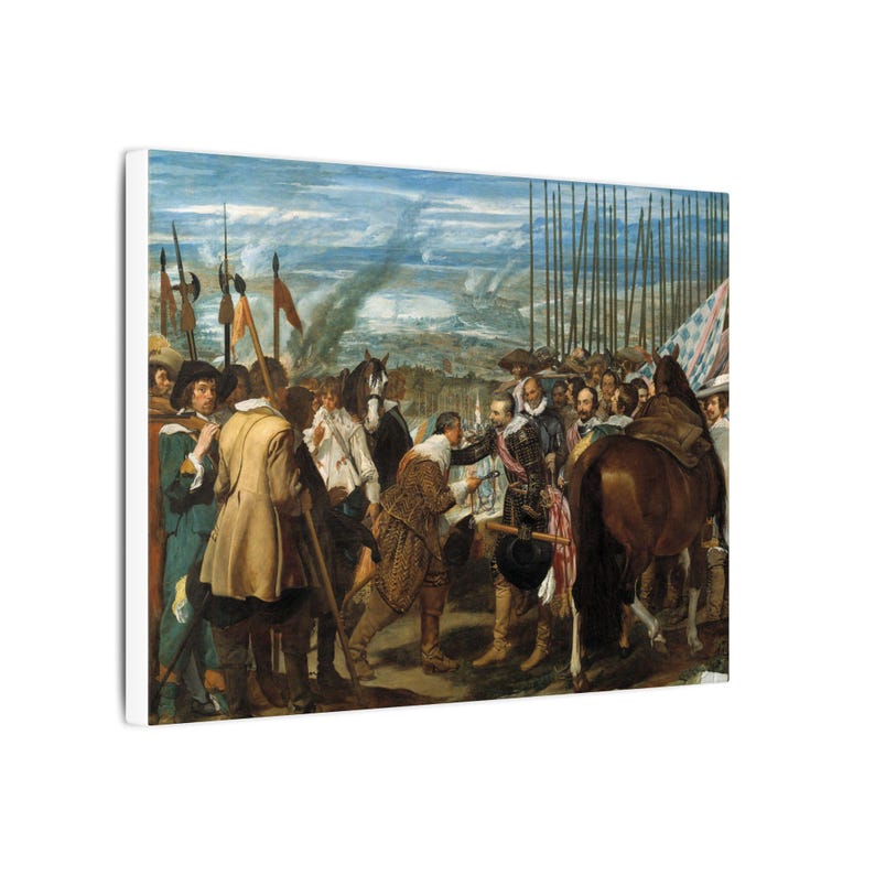 La rendición de Breda (Las lanzas), Diego Velázquez – Cuadro en lienzo, Barroco español, pintura famosa, listo para colgar imagen 2