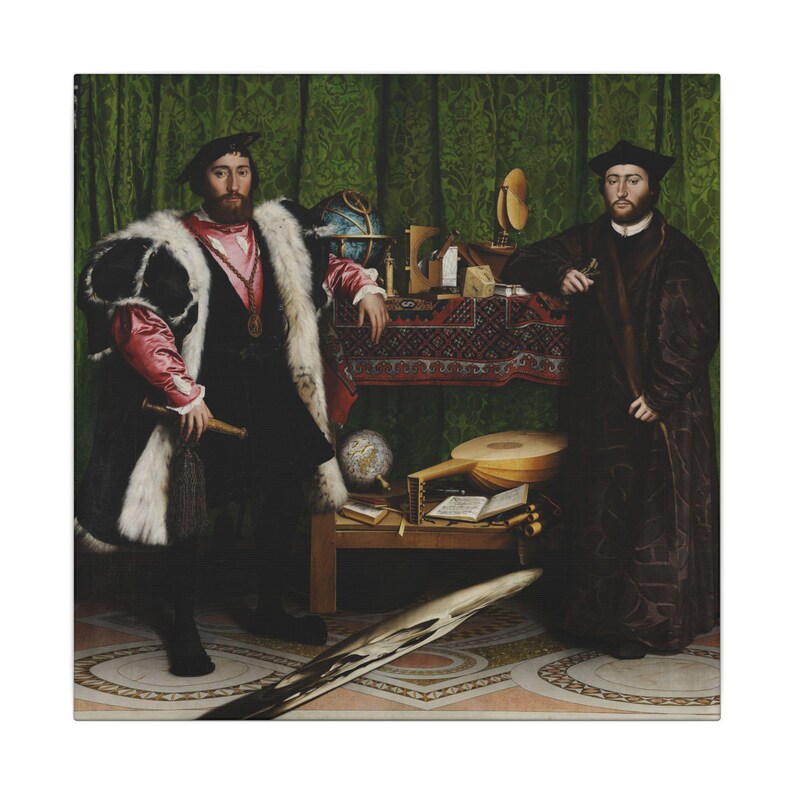 The Ambassadors Canvas Print by Hans Holbein the Younger, Renaissance Wall Art, Famous Painting, Ready to Hang image 13