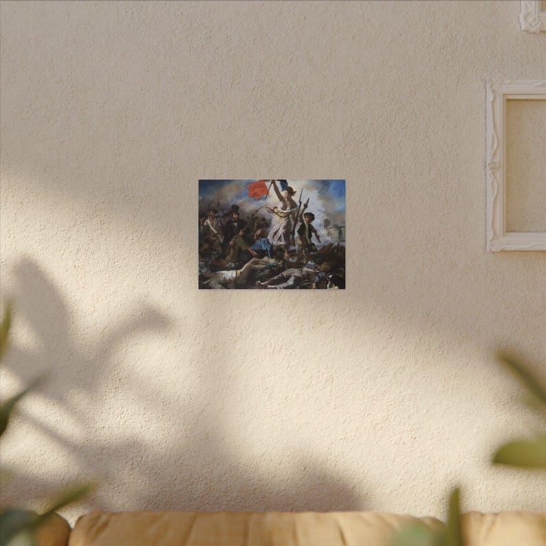 Die Freiheit führt das Volk, Eugène Delacroix – Leinwandbild, Romantik, berühmtes Gemälde, fertig zum Aufhängen Bild 3