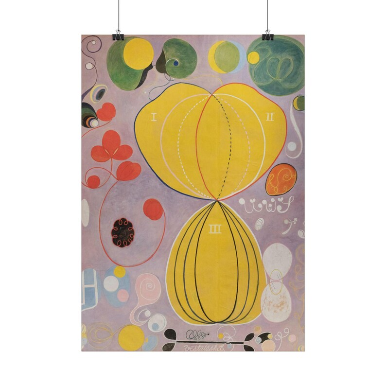 The Ten Largest, No. 7, Adulthood Print by Hilma af Klint, Abstract Art Poster, Famous Painting Wall Art, A4 A3 A2 A1, Printed in EU image 2