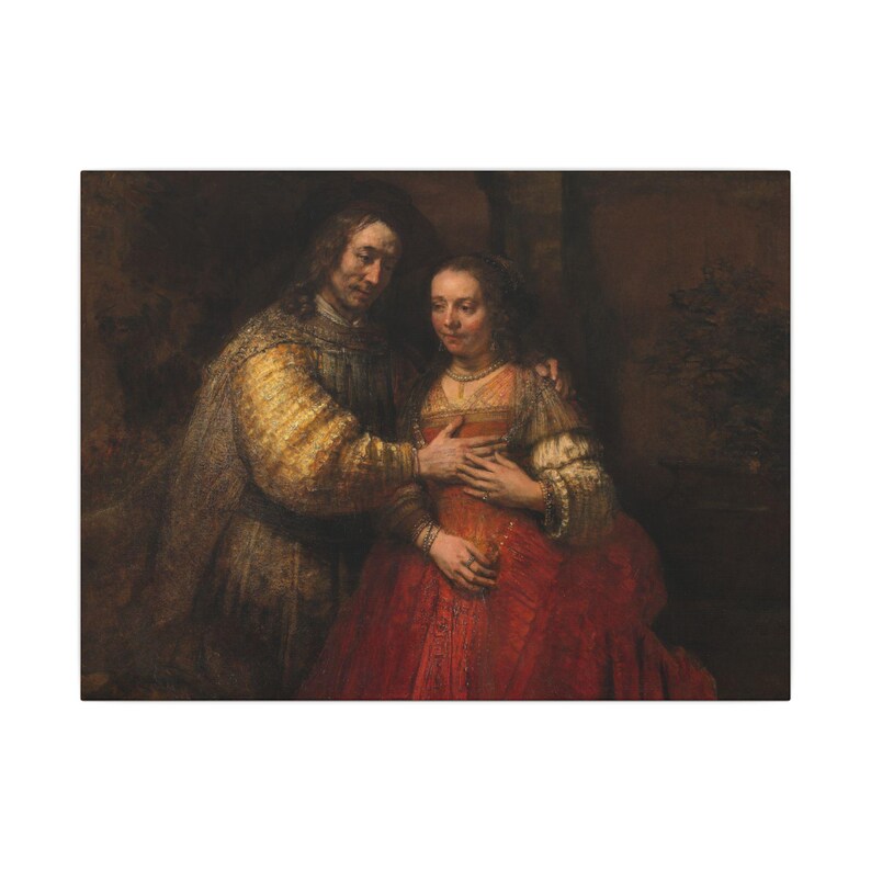 The Jewish Bride Canvas Print by Rembrandt, Dutch Golden Age Wall Art, Famous Painting, Ready to Hang image 5