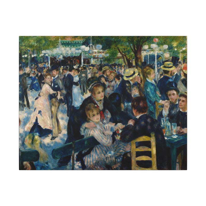 Bal du moulin de la Galette Canvas Print by Pierre-Auguste Renoir, Impressionism Wall Art, Famous Painting, Ready to Hang image 13