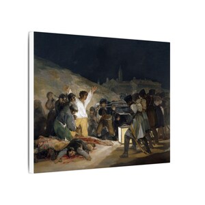 Canvasprint 'De Derde Mei 1808' van Francisco Goya, romantische muurdecoratie, beroemd schilderij, klaar om op te hangen. afbeelding 6