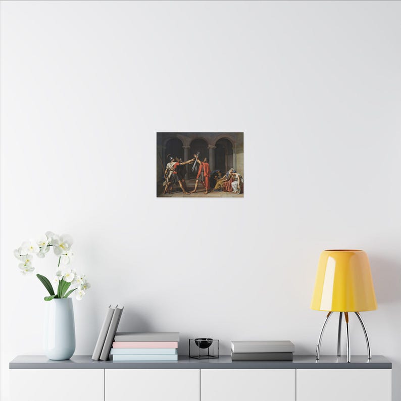 The Oath of the Horatii Canvas Print by Jacques-Louis David, Neoclassical Wall Art, Famous Painting, Ready to Hang image 12