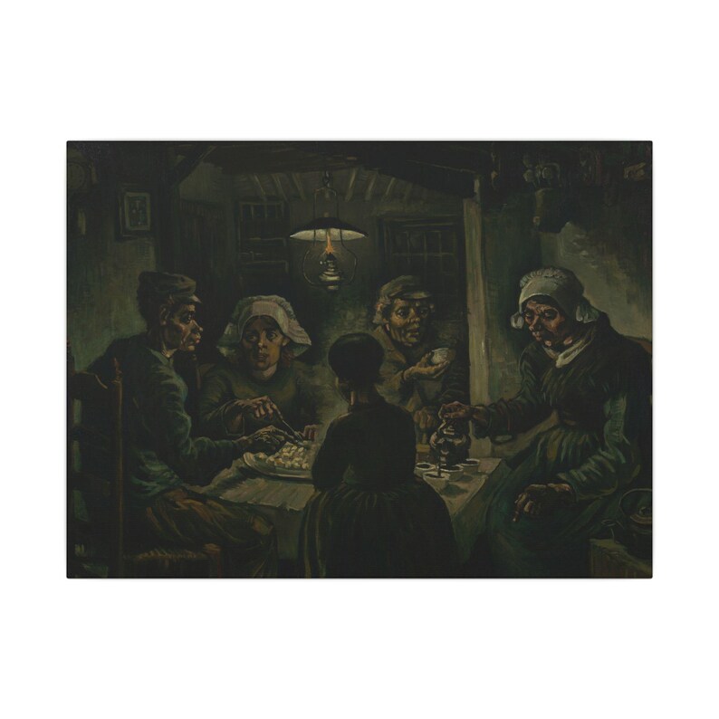 The Potato Eaters Canvas Print by Vincent van Gogh, Realism Wall Art, Famous Painting, Ready to Hang image 5