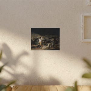 Canvasprint 'De Derde Mei 1808' van Francisco Goya, romantische muurdecoratie, beroemd schilderij, klaar om op te hangen. afbeelding 7