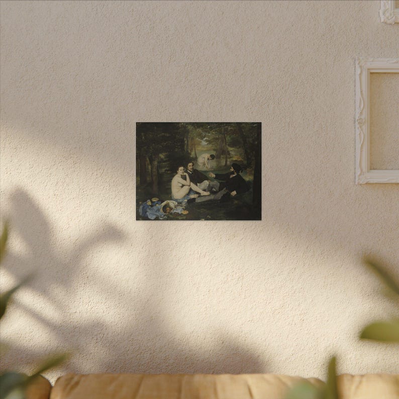 Luncheon on the Grass Canvas Print by Édouard Manet, Impressionism Wall Art, Famous Painting, Ready to Hang image 7