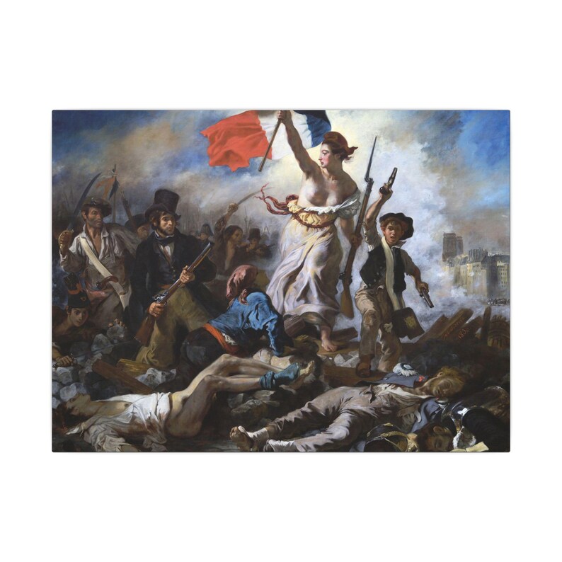 Die Freiheit führt das Volk, Eugène Delacroix – Leinwandbild, Romantik, berühmtes Gemälde, fertig zum Aufhängen Bild 9