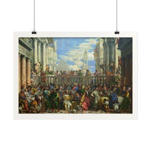 The Wedding at Cana Print by Paolo Veronese, Venetian Art Poster, Famous Painting Wall Art, A4 A3 A2, Printed in EU image 3