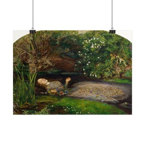 Ophelia Print by John Everett Millais, Pre Raphaelite Art Poster, Famous Painting Wall Art, A4 A3 A2, Printed in EU image 2