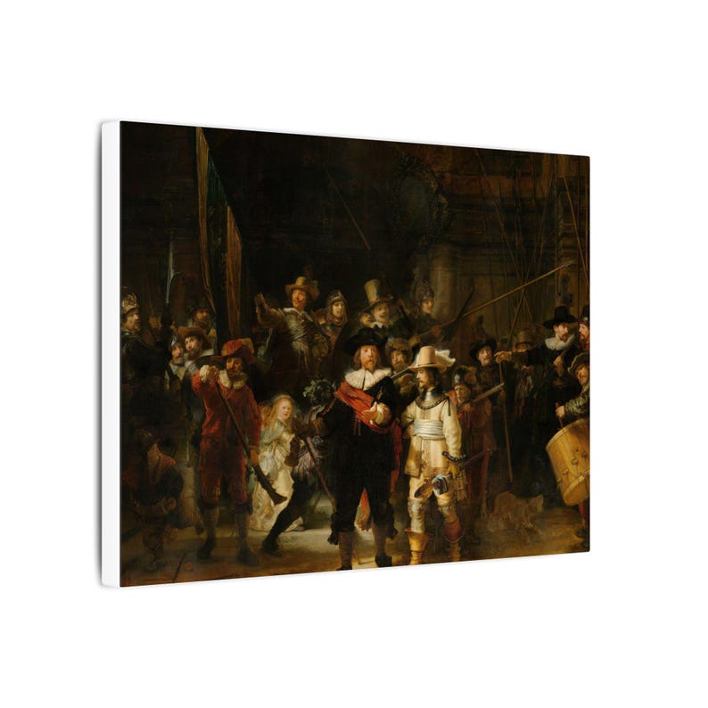 The Night Watch Canvas Print by Rembrandt, Dutch Golden Age Wall Art, Famous Painting, Ready to Hang image 2