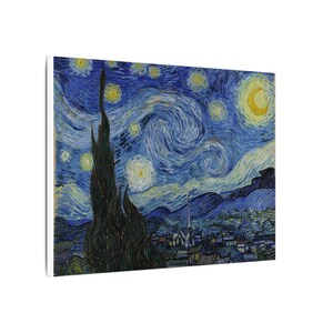 The Starry Night Canvas Print by Vincent van Gogh, Post Impressionism Wall Art, Famous Painting, Ready to Hang image 10