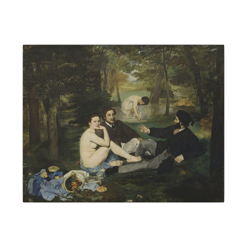 Luncheon on the Grass Canvas Print by Édouard Manet, Impressionism Wall Art, Famous Painting, Ready to Hang image 5
