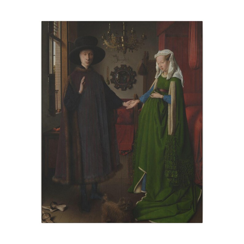 Arnolfini Portrait Canvas Print by Jan van Eyck, Flemish Wall Art, Famous Painting, Ready to Hang image 1
