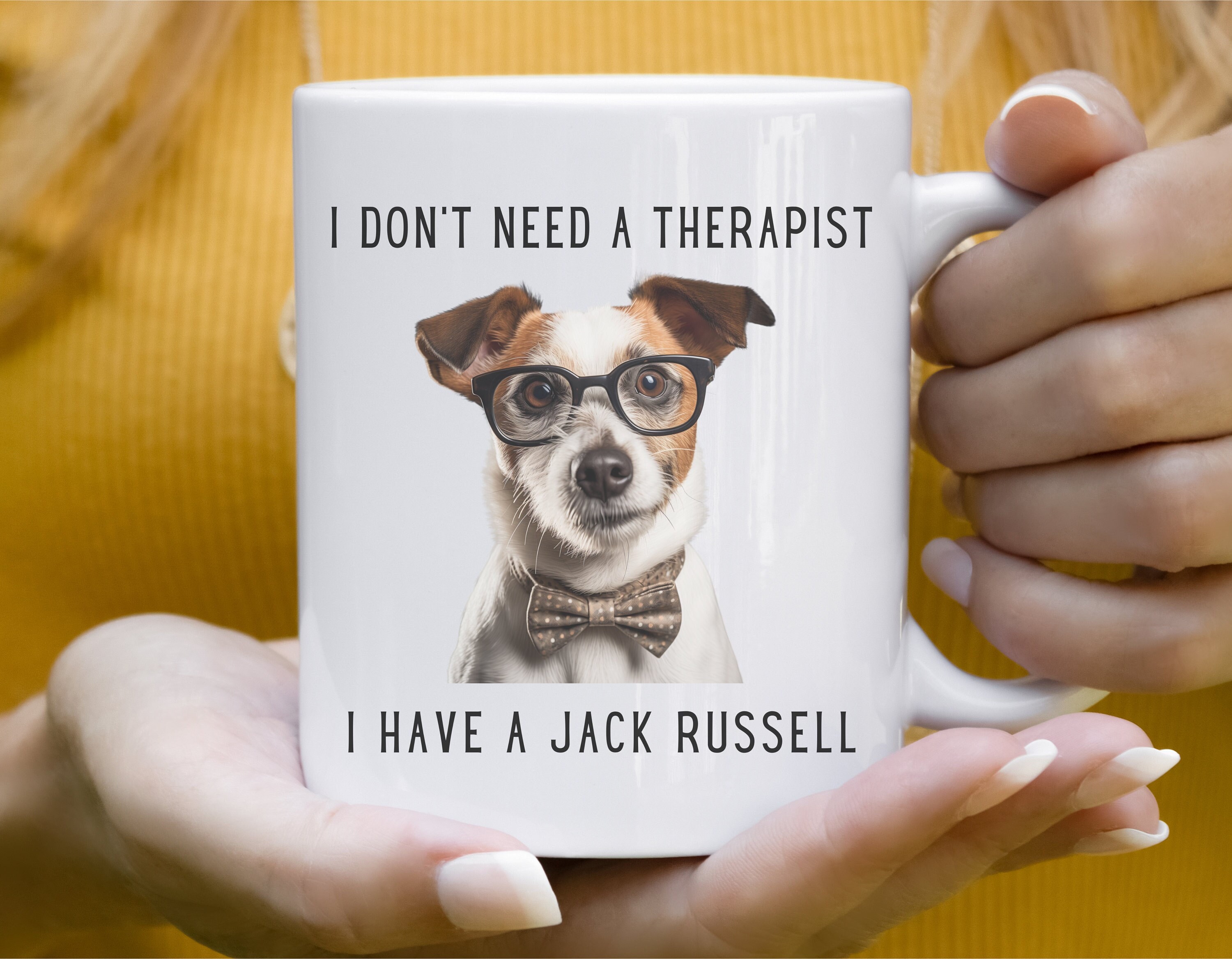 Jack Russell Lover Gift, Jack Russell Mug, Jack Russell Gift Funny, Dog Lover Gift, Therapy Joke, White 11oz Ceramic Mug