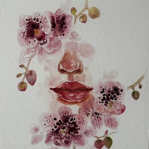 Original watercolor painting &quot;Orchids&quot;