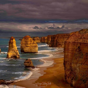 The 12 Apostles wall art, The Great Ocean Road, Beach house art, Oceanscape photo decor, Canvas wall art, Ocean prints.