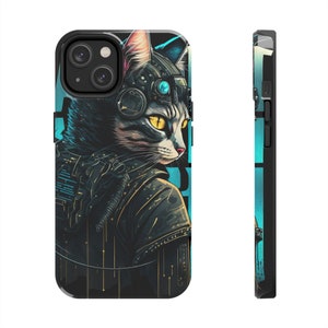 Cyberpunk Sci-Fi Cats - Ghost - iPhone 11 12 13 Pro Max Tough Phone Case