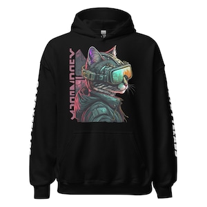 Cyberpunk Sci-Fi Cats - Cygnus - Unisex Hoodie