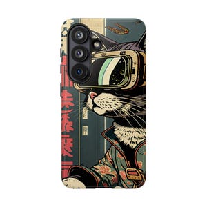 Japanischer Holzschnitt Cyberpunk Sci-Fi Cats - Namiko - Samsung S26 - S26 Plus - S26 Ultra