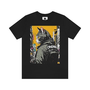 Cyberpunk Sci-Fi Anime Japan Tokyo Cat - Kenji - Unisex T-Shirt