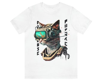 Cyberpunk Sci-Fi Cats - Pixel - Unisex T-Shirt