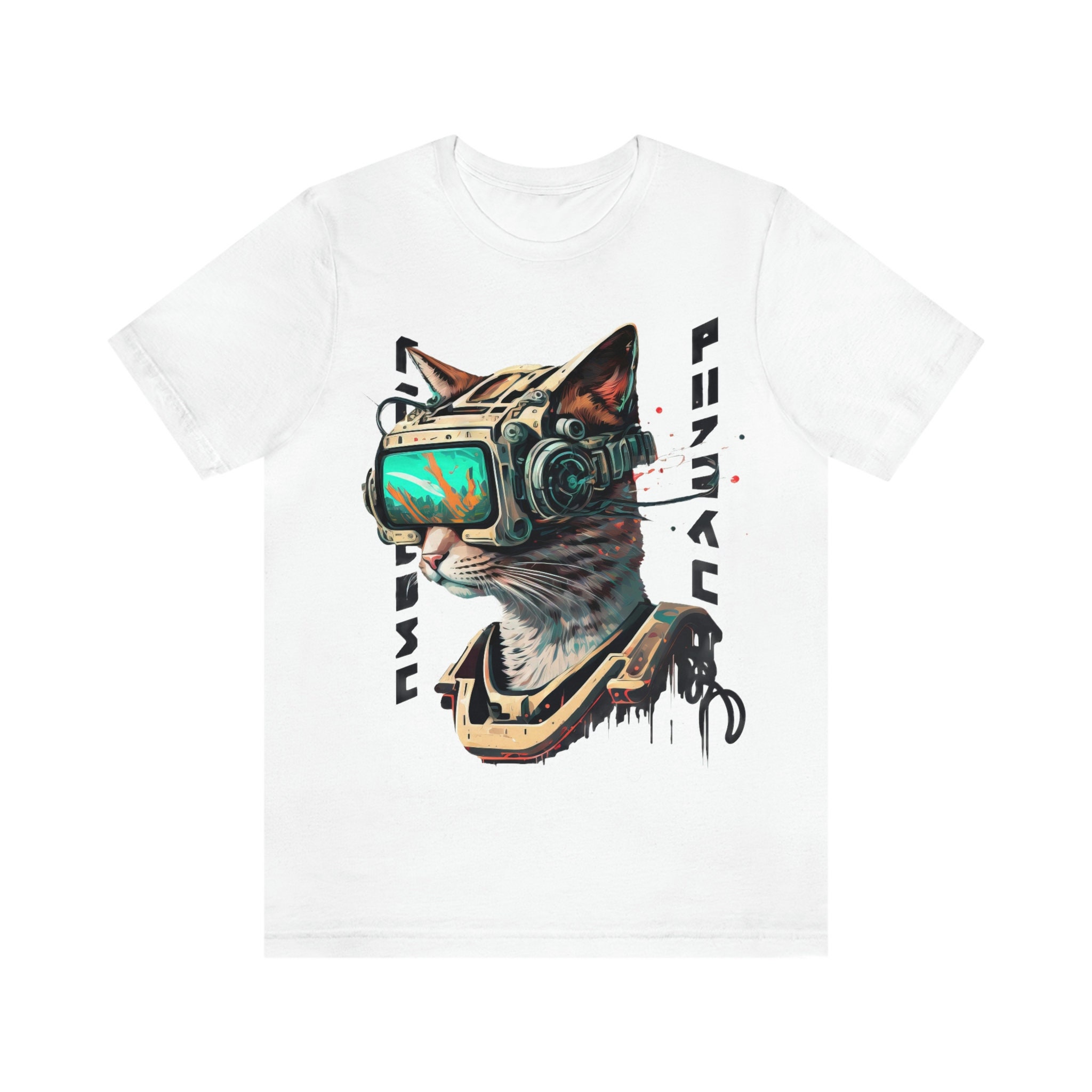 Cyberpunk Sci-Fi Cats - Pixel - Unisex T-Shirt