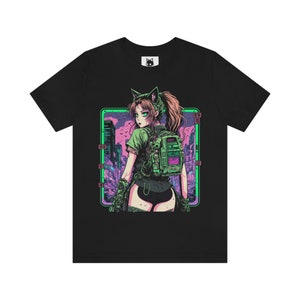 Cyberpunk Sci-Fi Anime Cat Girl - Urusei - Unisex T-Shirt