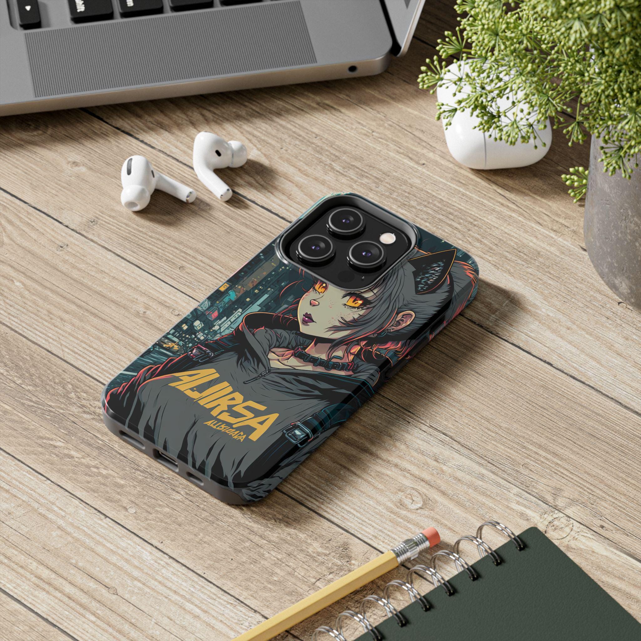 Cyberpunk Sci-Fi Anime Japan Tokyo Cat Girl - Chiyo - iPhone 11 12 13 14 15 16 Pro Max Tough Phone Case