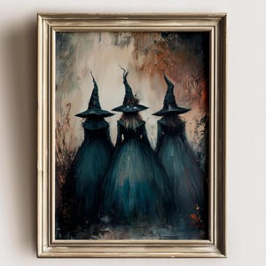 Witchy Decor, Halloween Wall Art, Vintage Witch Halloween Poster, Rustic Halloween Decor, Witchy Prints,  Witches Wall Art, Dark Halloween