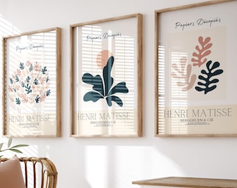 Set di stampe di Matisse: arte murale moderna di metà secolo (download digitale)