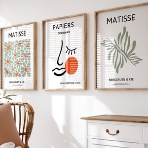 Matisse Print Set: Sage Green Abstract Botanical Art (Digital Download)