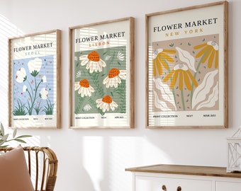 Flower Market Print Set: Botanical New York Poster (Digital Download)