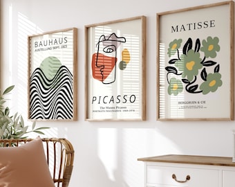 Bauhaus Print Set: Picasso, Matisse, Abstract Gallery Wall Art (Digital Download)
