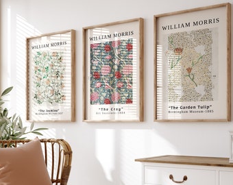 Ensemble d'estampes William Morris : exposition botanique Art nouveau (téléchargement numérique)
