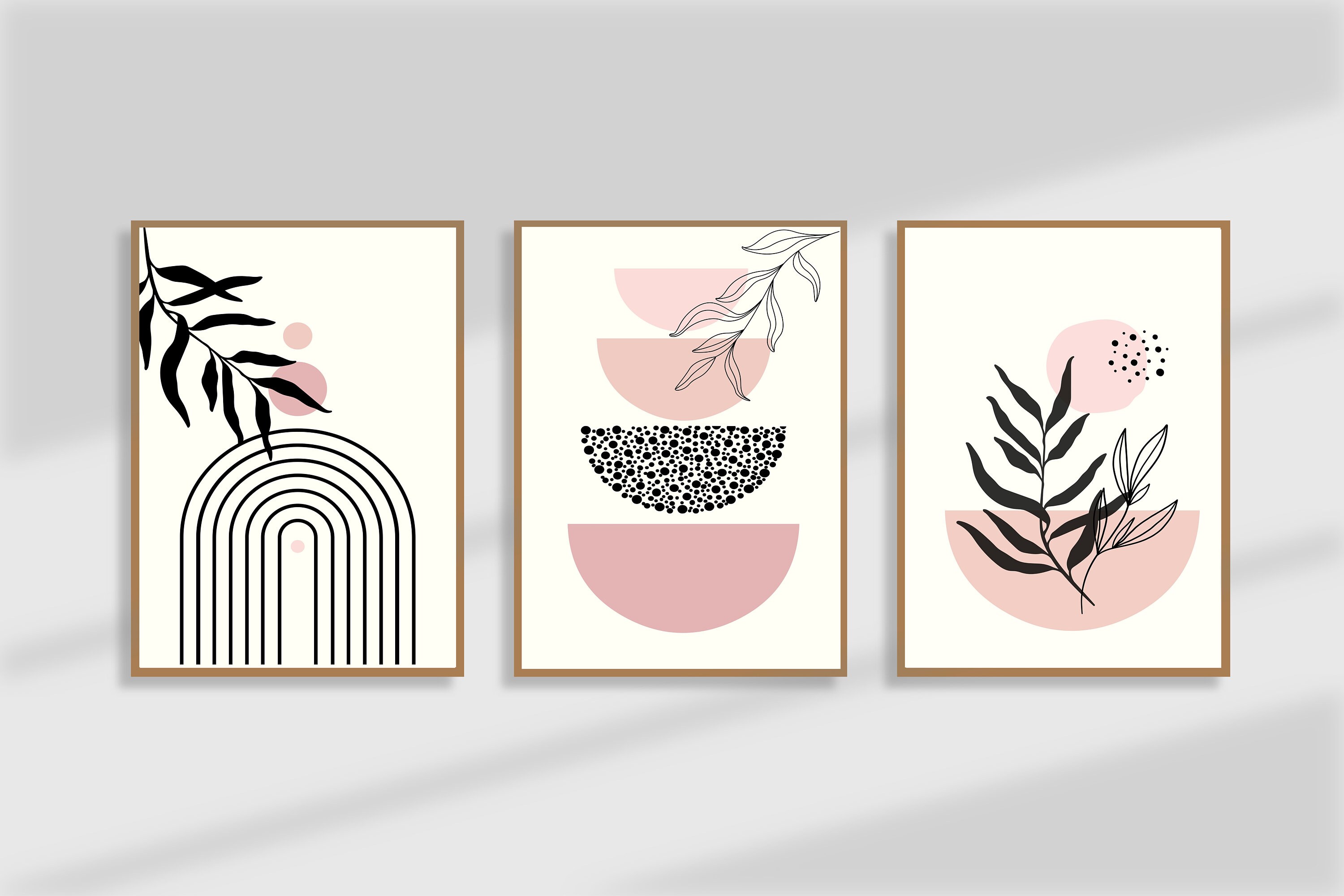 Boho Printable Wall Art, Pink Wall Art Print, Blush Pink Boho Wall