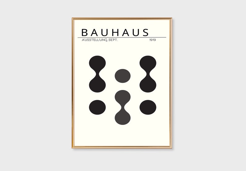 Bauhaus Poster Set: Modern Geometric Wall Art (digital Download) - Etsy