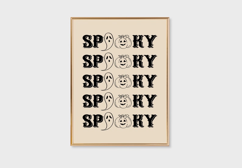 Halloween Printable Wall Gallery Set Halloween Decor - Etsy