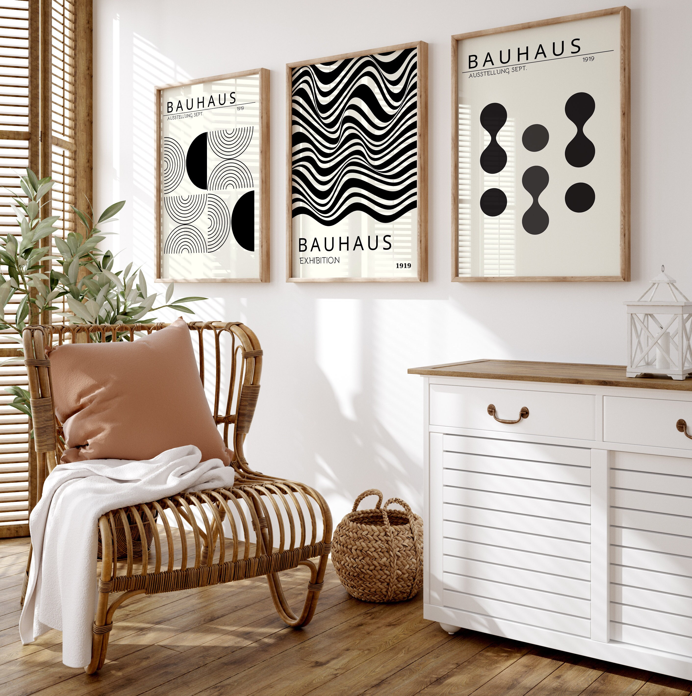 Bauhaus Poster Set: Modern Geometric Wall Art (digital Download) - Etsy