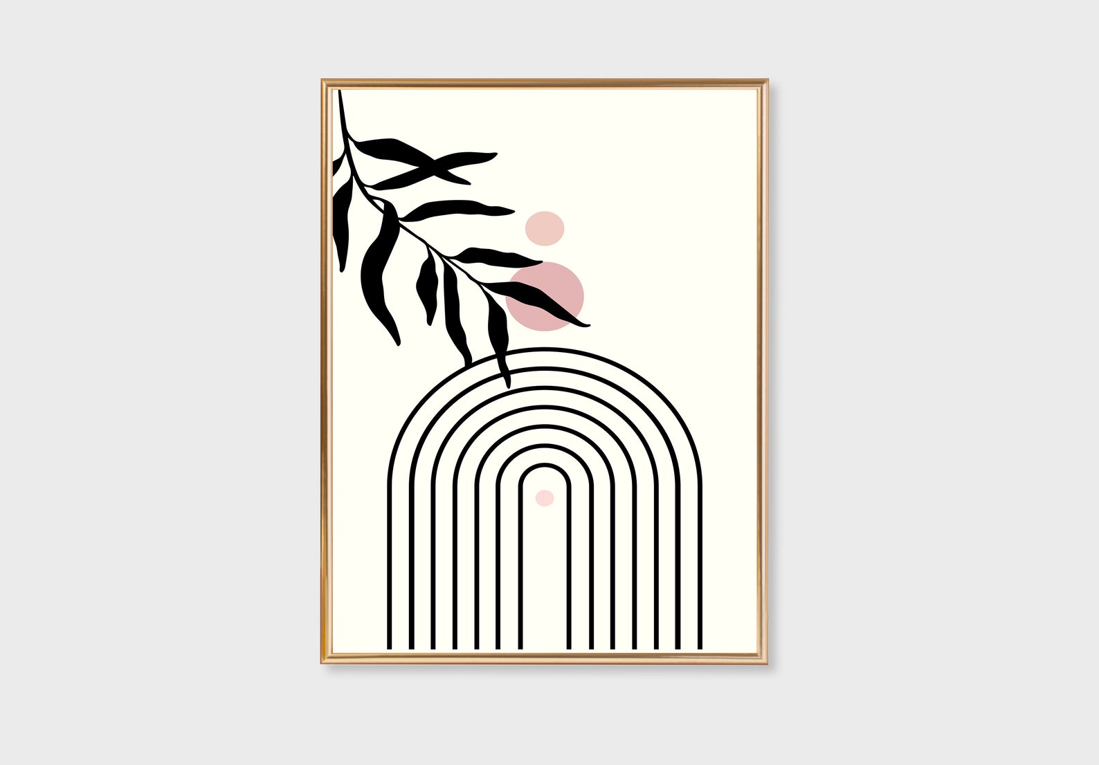 Boho Printable Wall Art, Pink Wall Art Print, Blush Pink Boho Wall ...