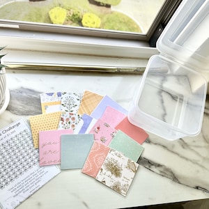 Mini Cash Envelope Savings Challenge with storage box - Set of 100