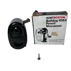 Vintage bulldog 1083 pencil sharpener - black