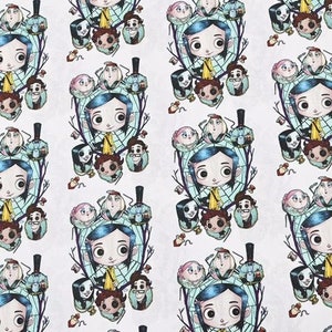 Tissu Coraline Tissu Anime Tissu de coton de dessin animé par la demi-cour